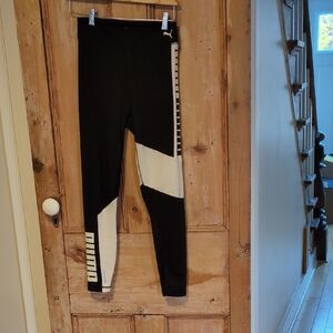 Puma Black and White Panel Performance Leggings